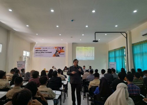 Kuliah tamu dengan tema Hilirisasi Nikel untuk Nilai Tambah digelar di kampus Universitas Halu Oleo.